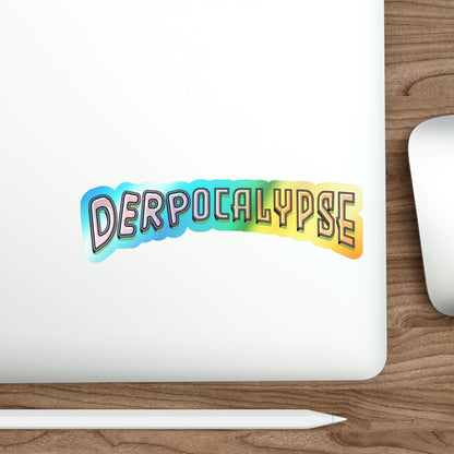 Derpocalypse Logo Holographic Die-cut Stickers