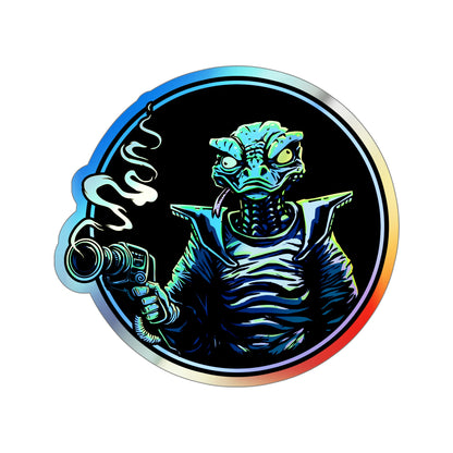 Derptilian Solo Holographic Die-cut Stickers